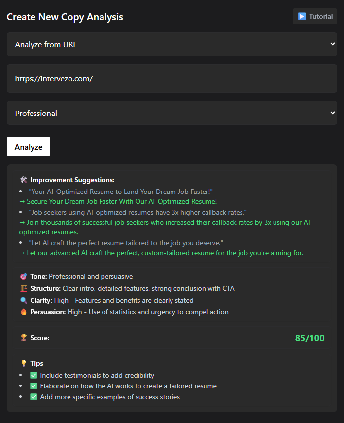 Copylyti UI
